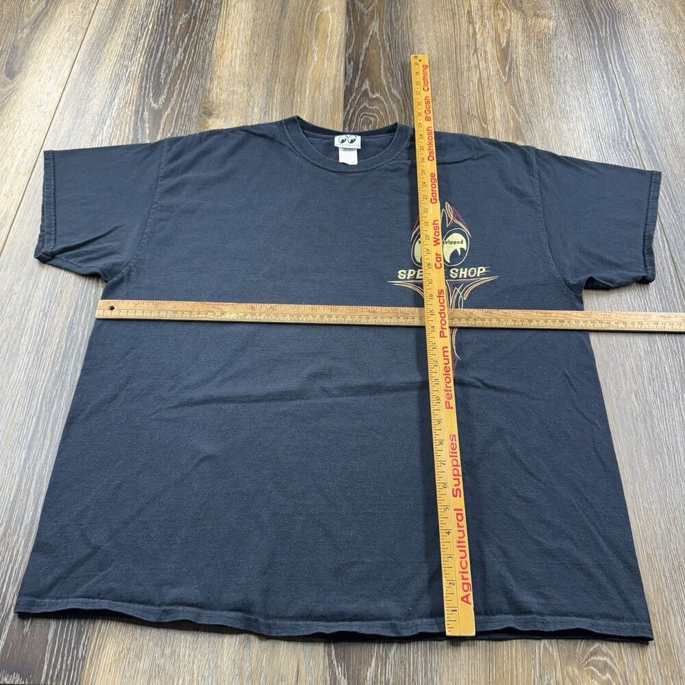 Vintage Moon Equipped Shirt Mens XXL Black Speed Shop Hot Rod Race Mooneyes Y2K - Picture 10 of 13